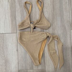 Beach Riot Gold Bikini Set